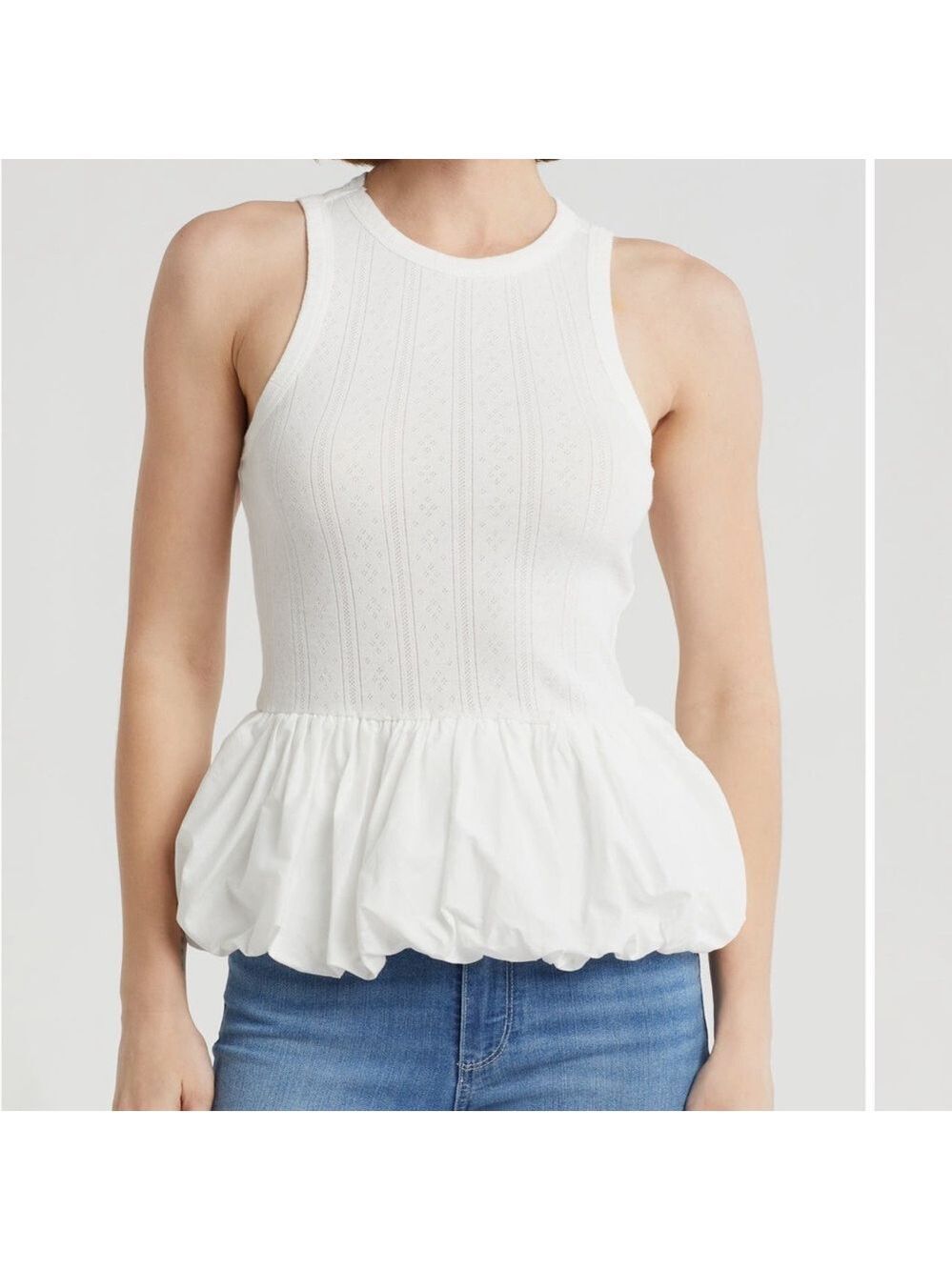 NWT Elodie Bubble Hem Tank